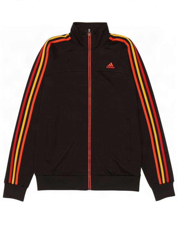 Adidas Męska bluza dresowa, mała, czarna, poliestrowa