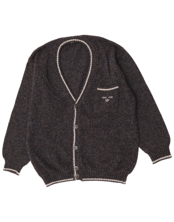 Vintage męski sweter kardigan IT 54 XL szara wełna