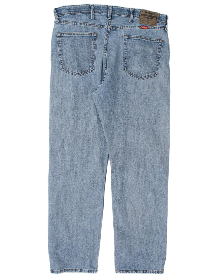 Męskie proste dżinsy WRANGLER W36 L30, niebieskie, bawełniane