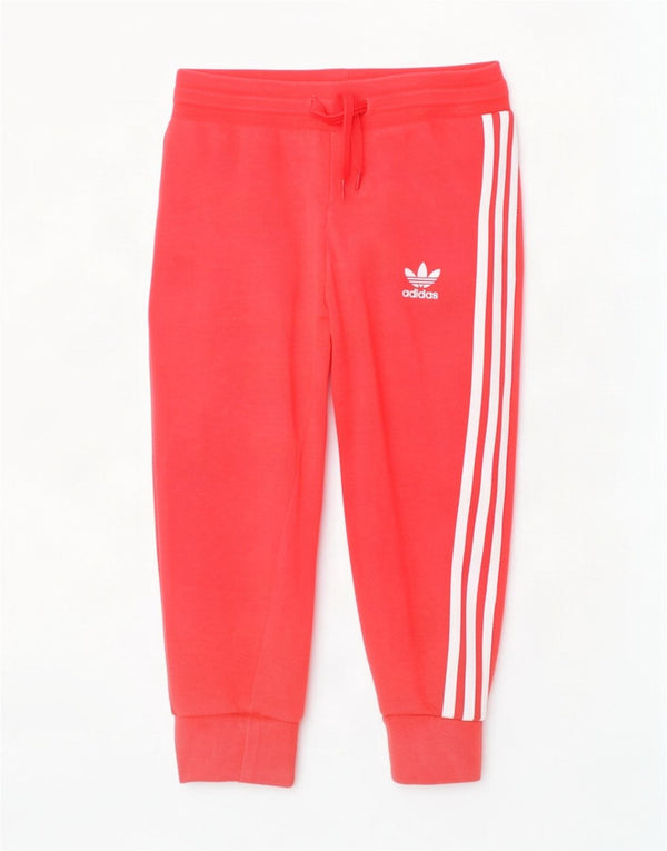 Adidas Dziewczęce Spodnie Dresowe Joggery 2-3 Lat Czerwone Bawełniane