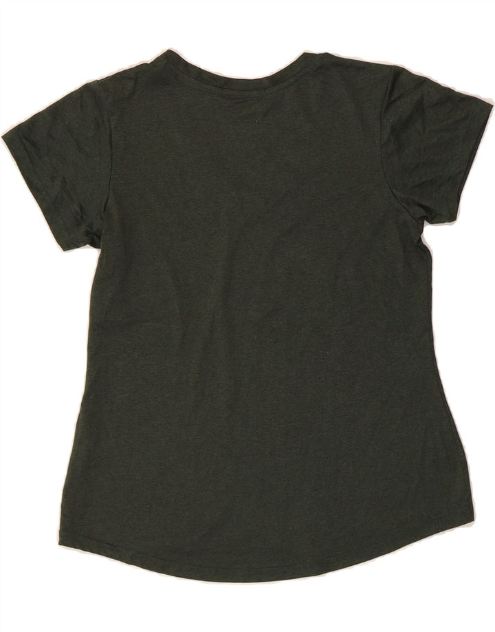 CHAMPION Womens Graphic T-Shirt Top UK 10 Small Green Polyester Vintage Champion and Second-Hand Champion from Messina Hembry 