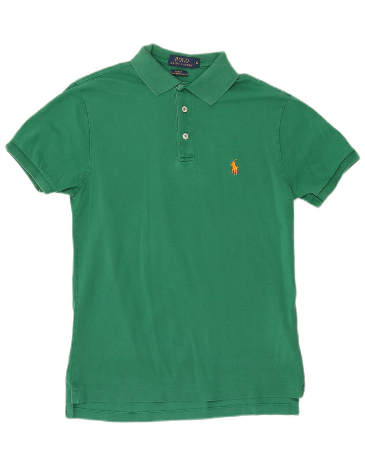 POLO RALPH LAUREN Męska koszulka polo slim fit, mała, zielona, bawełniana