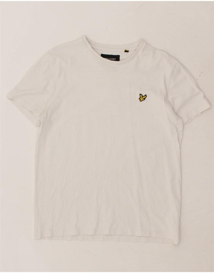 LYLE & SCOTT Womens T-Shirt Top UK 16 Large Grey Cotton Vintage Lyle & Scott and Second-Hand Lyle & Scott from Messina Hembry 