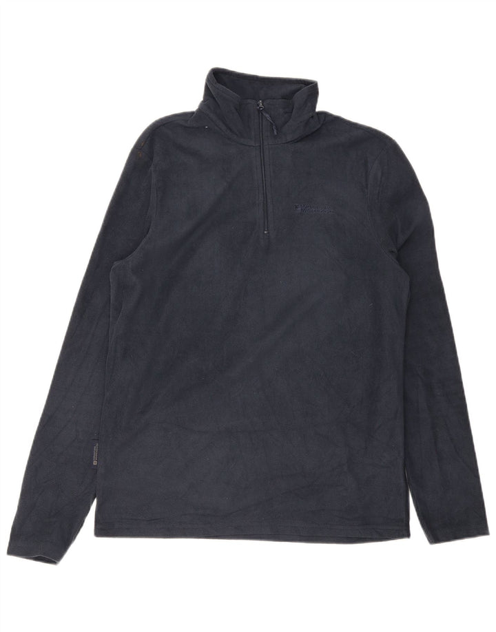 Męski sweter polarowy Mountain Warehouse z zamkiem błyskawicznym XS, granatowy, poliester