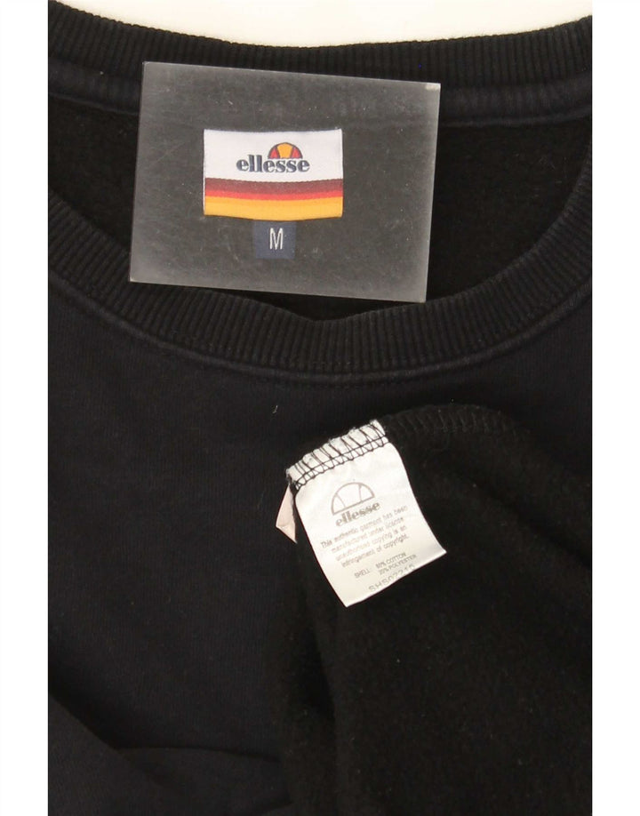 Sweter męski ELLESSE, średniej wielkości, czarny, bawełniany