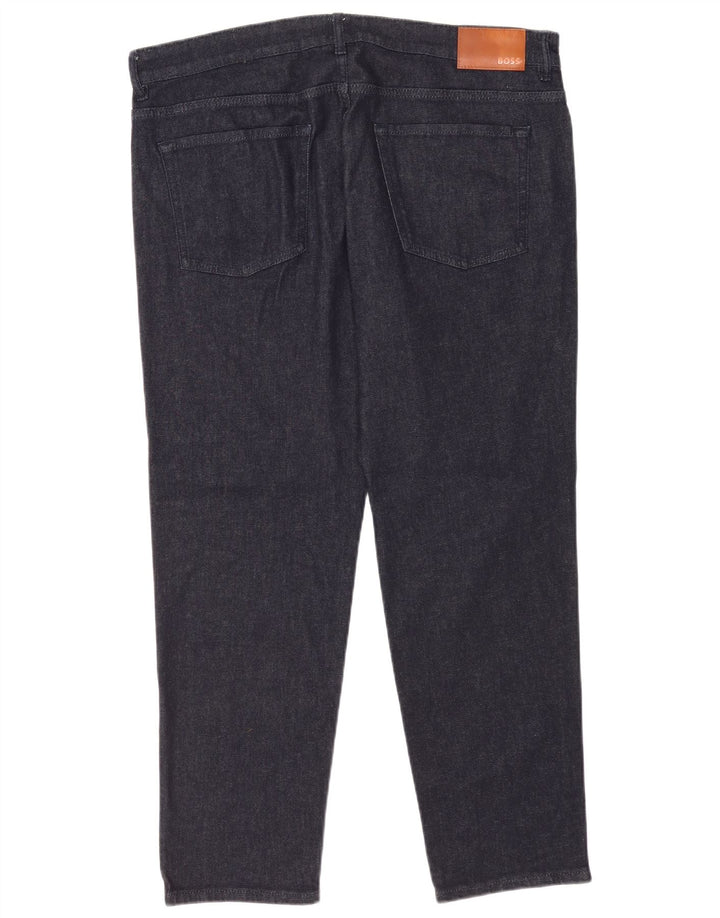 Męskie jeansy slim Hugo Boss W38 L32 Granatowa bawełna