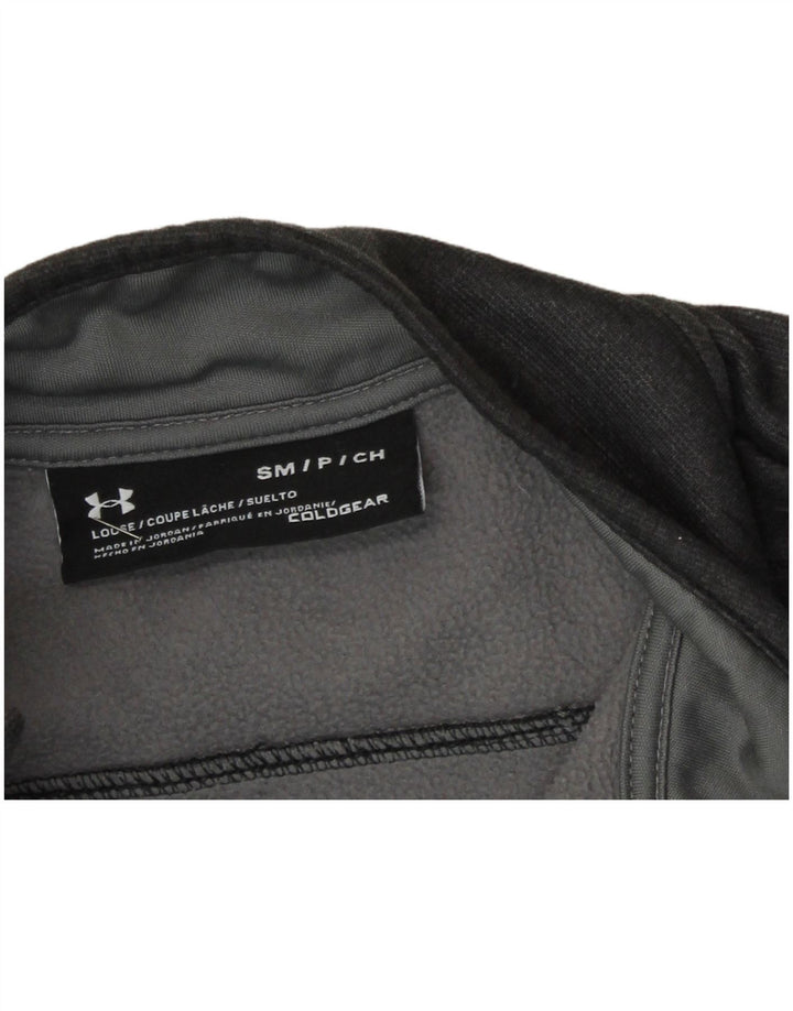 Męski sweter Under Armour Cold Gear z zamkiem błyskawicznym, mały, szary, nakrapiany