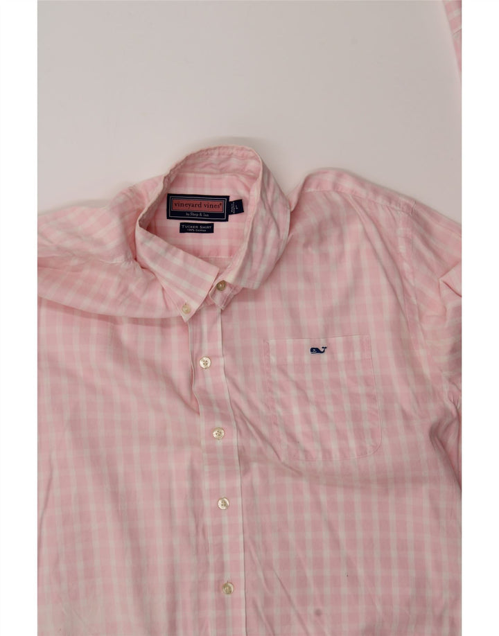 VINEYARD VINES Mens Shirt Large Pink Gingham Vintage Vineyard Vines and Second-Hand Vineyard Vines from Messina Hembry 