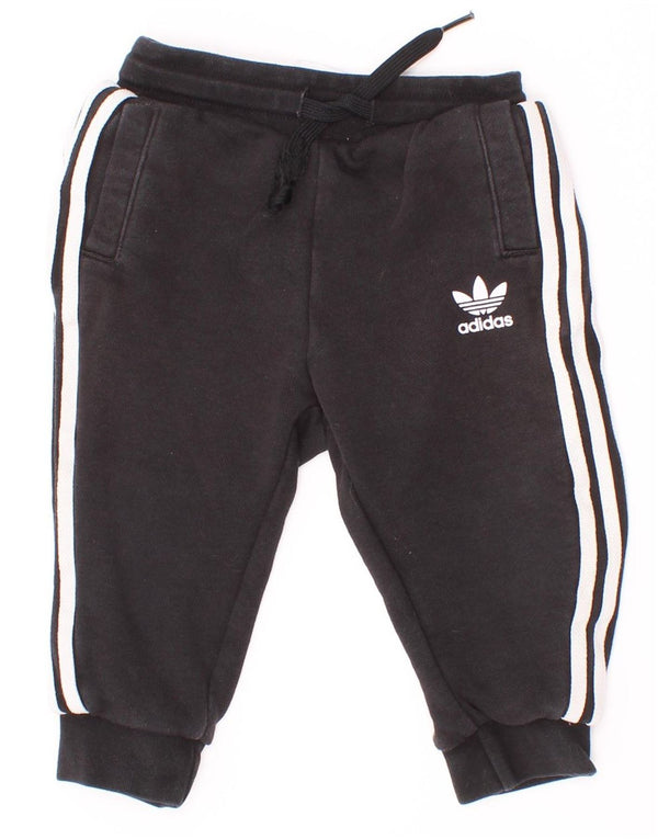 Spodnie dresowe Adidas Baby Boys Joggers 12-18 miesięcy, czarna bawełna
