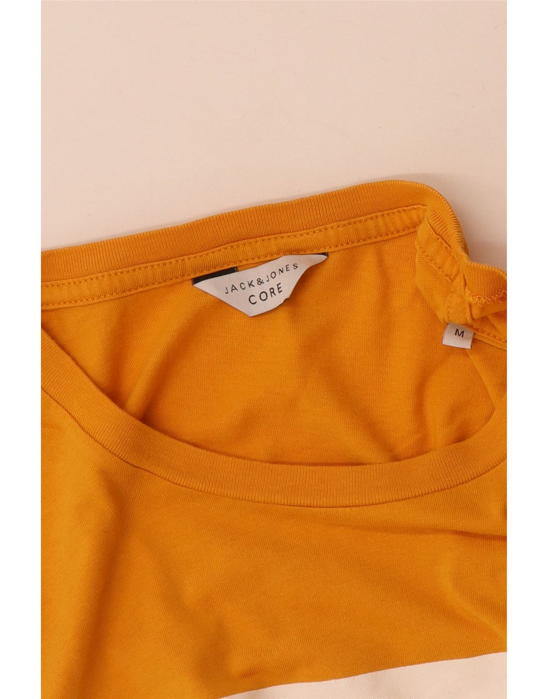 Męska koszulka z grafiką Jack & Jones, średnia żółta bawełna
