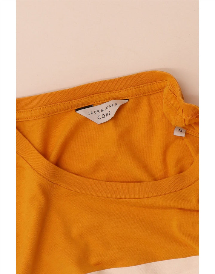 Męska koszulka z grafiką Jack & Jones, średnia żółta bawełna