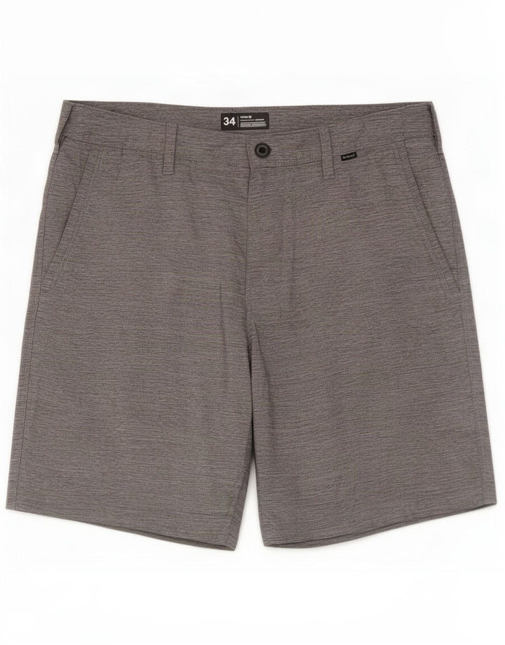 Męskie spodenki chino Hurley, duże, W34, szary, nakrapiany poliester
