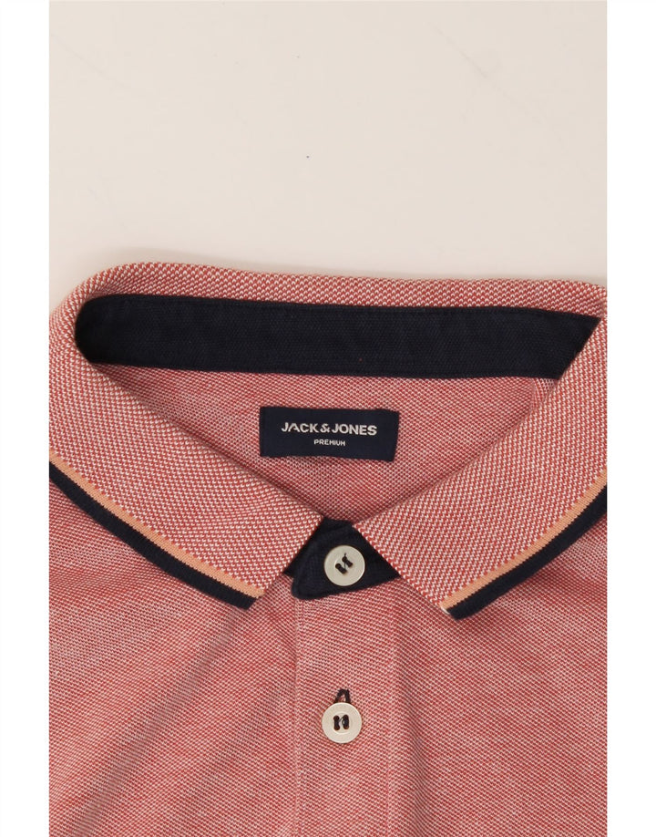 JACK & JONES Mens Premium Polo Shirt Large Red Cotton Vintage Jack & Jones and Second-Hand Jack & Jones from Messina Hembry 