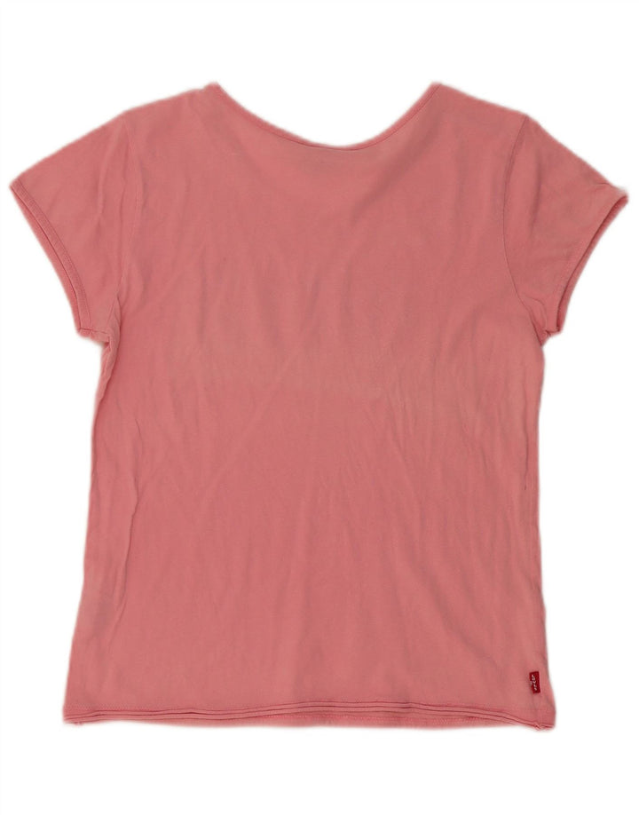 LEVI'S Girls Graphic T-Shirt Top 13-14 Years Large Pink Cotton Vintage Levi's and Second-Hand Levi's from Messina Hembry 