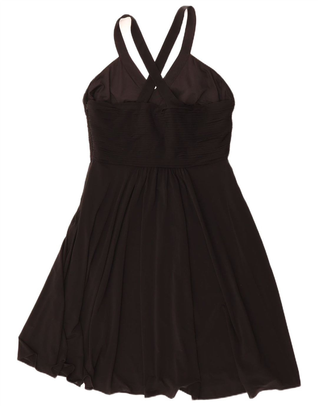 COAST Womens Halter Dress UK 16 Large  Black Acetate
