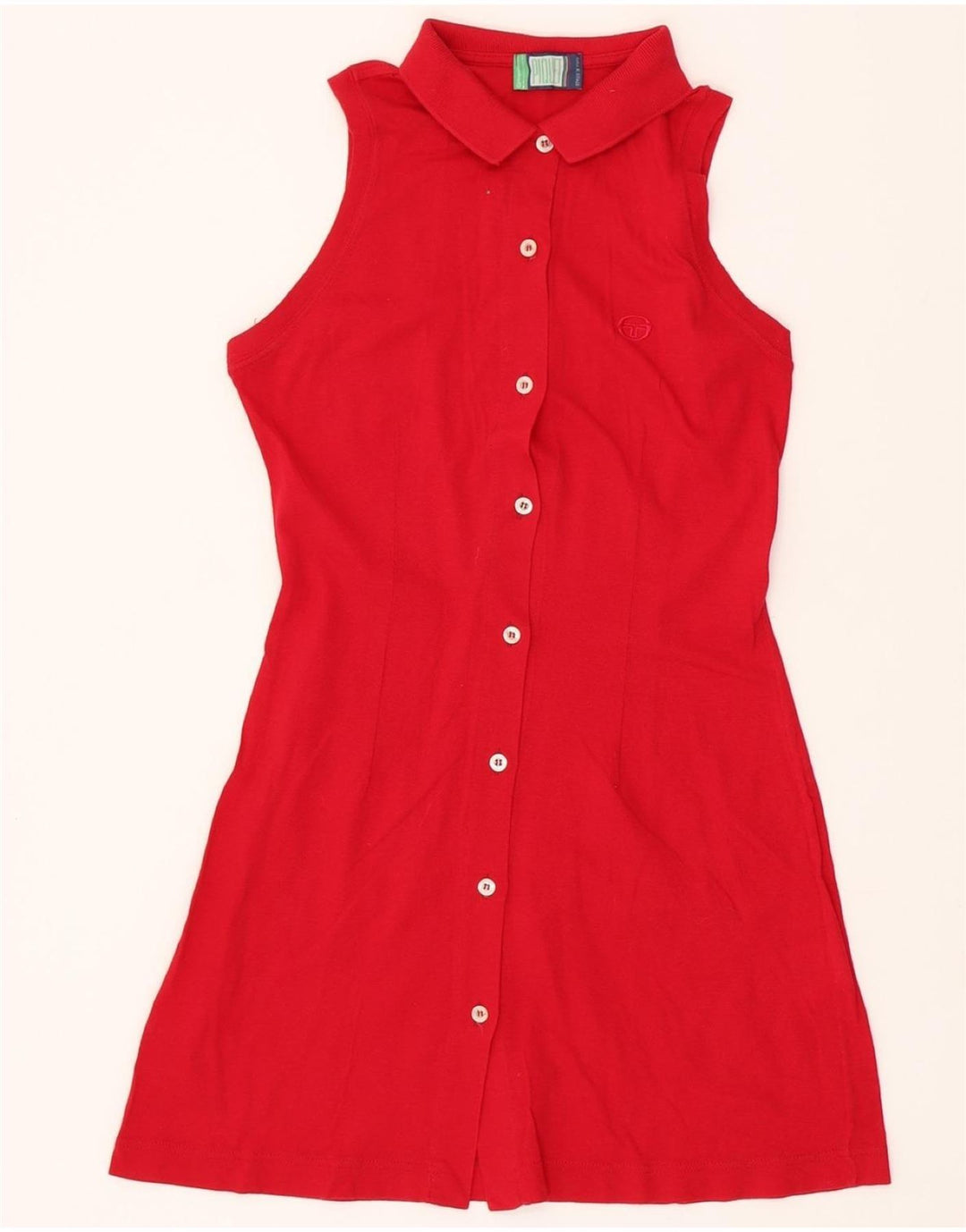 SERGIO TACCHINI Damska sukienka koszulowa bez rękawów IT 42 Średnia czerwona bawełna