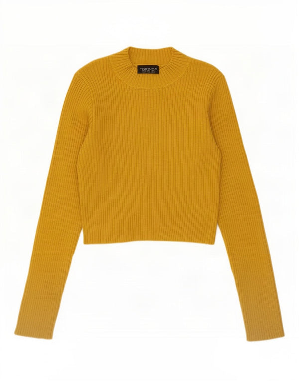 Topshop damski sweter z golfem UK 12, średni żółty