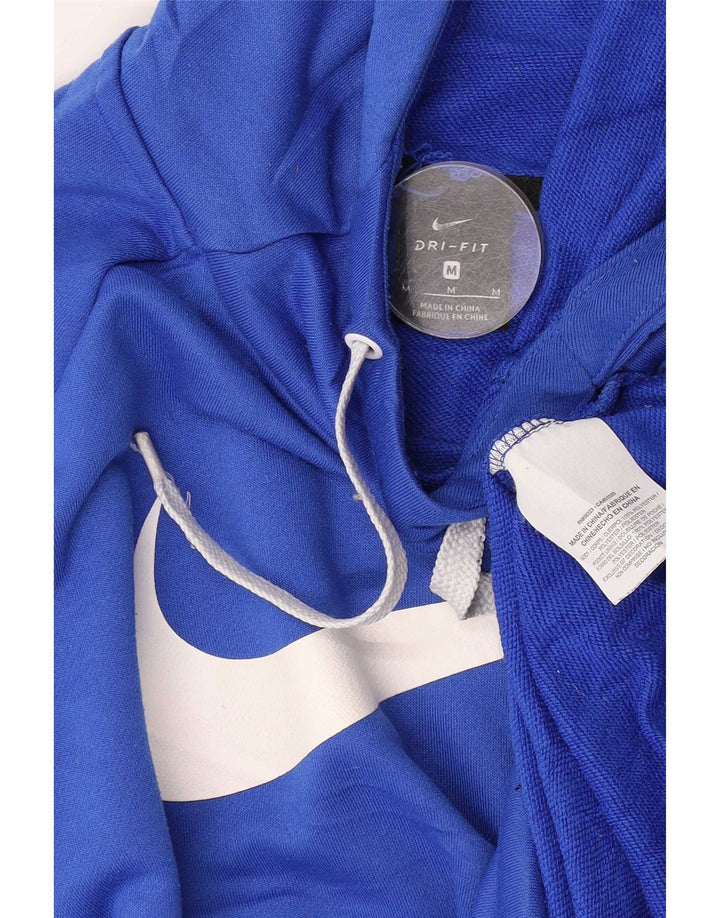 Męski sweter z kapturem Nike Dri Fit Graphic, średni niebieski, poliester