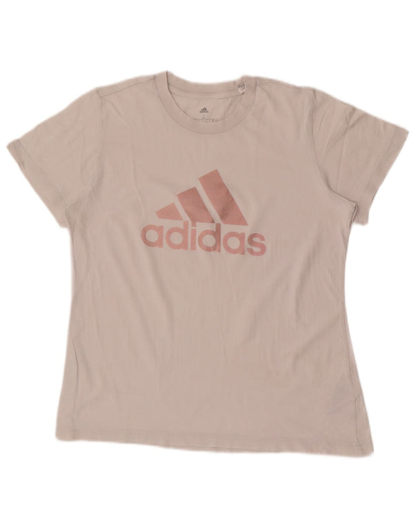 Damska koszulka z grafiką Adidas Top UK 14, duża, biała bawełna
