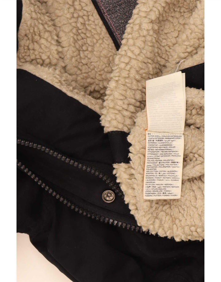 Damska kurtka wiatrówka Superdry Windparka z kapturem UK 14, średni granat