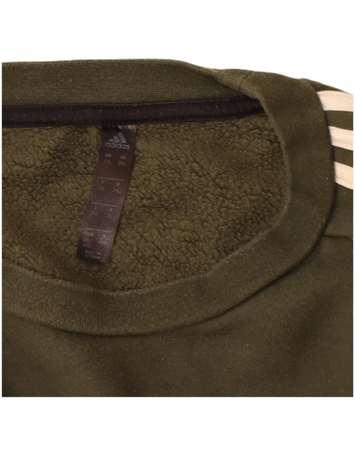 Bluza męska Adidas Jumper 2XL Khaki, bawełna