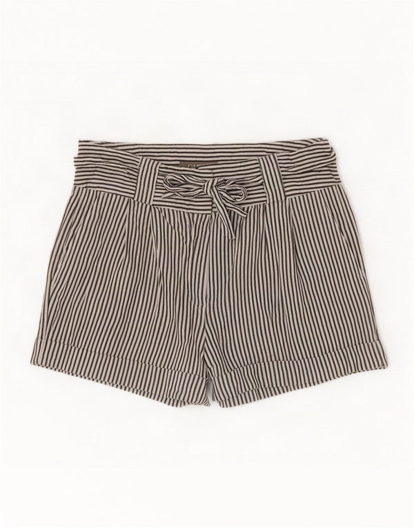 Spodnie damskie Oasis UK 8 Small W28, białe, bawełniane w prążki