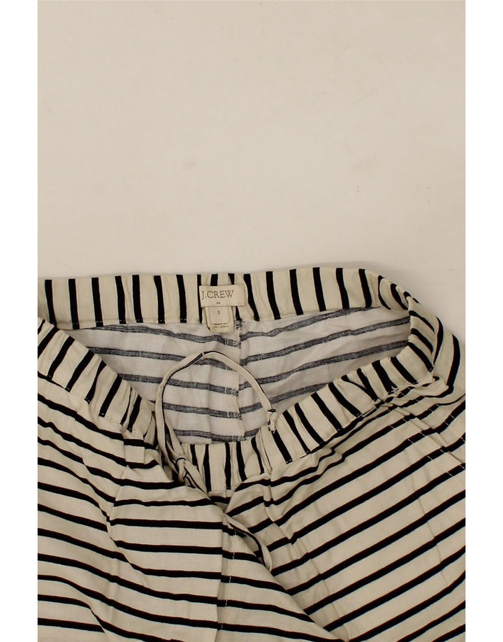 J. CREW Womens Hot Pants Small W27  White Striped Linen Nautical Vintage J. Crew and Second-Hand J. Crew from Messina Hembry 