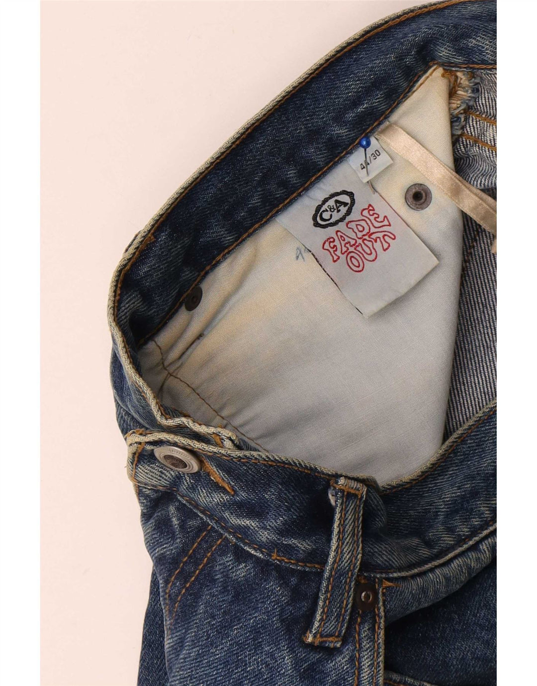 Damskie jeansy zwężane C&A IT44 Medium W34 L30 Niebieskie