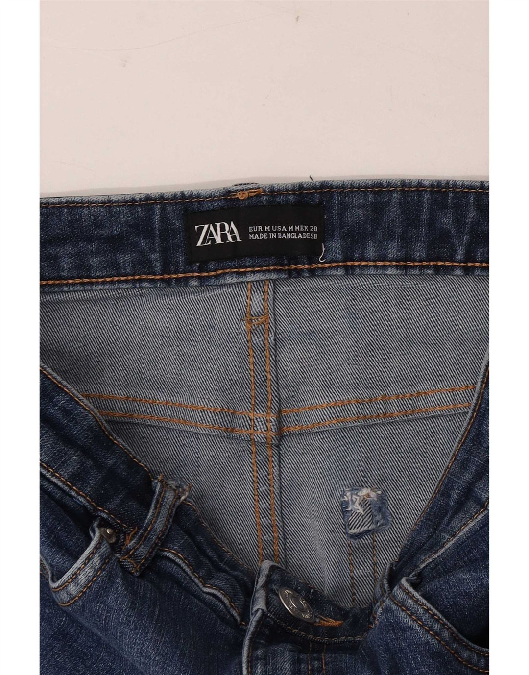 Spódnica mini jeansowa damska Zara, średnia W28, niebieska
