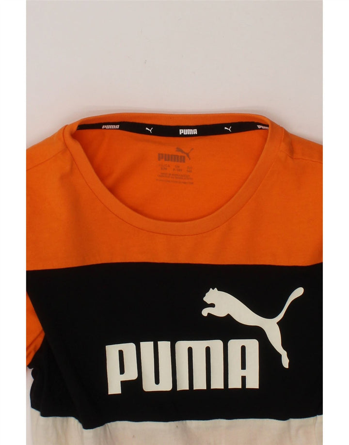 PUMA Boys Graphic T-Shirt Top 9-10 Years Multicoloured Colourblock Vintage Puma and Second-Hand Puma from Messina Hembry 