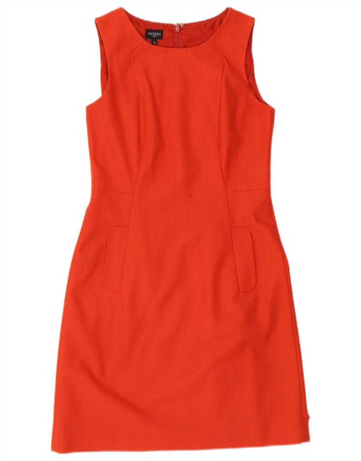 Damska sukienka bez rękawów Hobbs, UK 10, mała, czerwona wełna