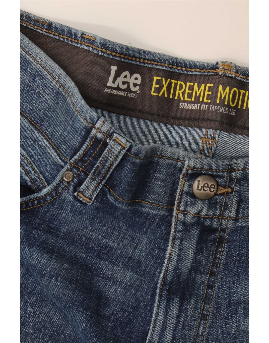 Męskie jeansy Lee Straight Tapered W34 L31 Niebieskie
