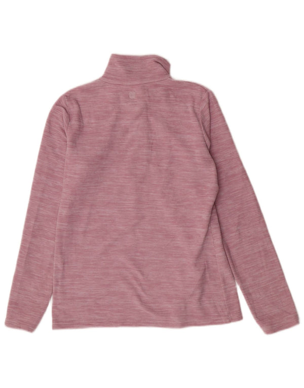 Damski sweter polarowy Mountain Warehouse z zamkiem błyskawicznym, UK 10, mały, różowy, nakrapiany