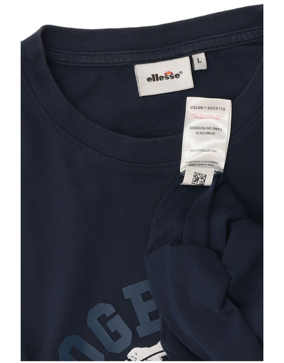 Męski T-shirt z grafiką Ellesse, duży, granatowy, bawełniany