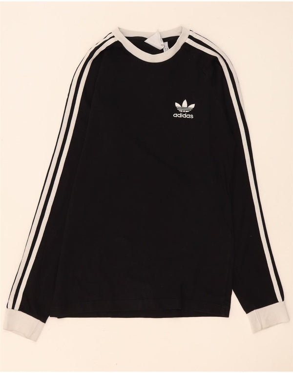 Męska koszulka Adidas z długim rękawem XS, czarna, bawełniana z blokami kolorów