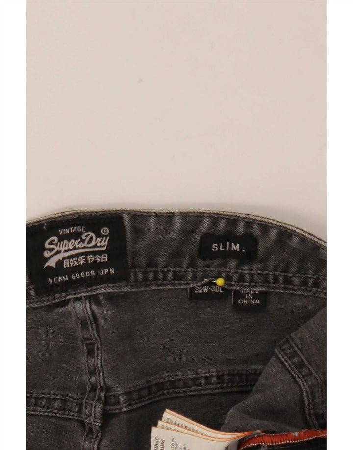 Męskie spodenki jeansowe Superdry Corpporal W32 Średnioszare, bawełniane