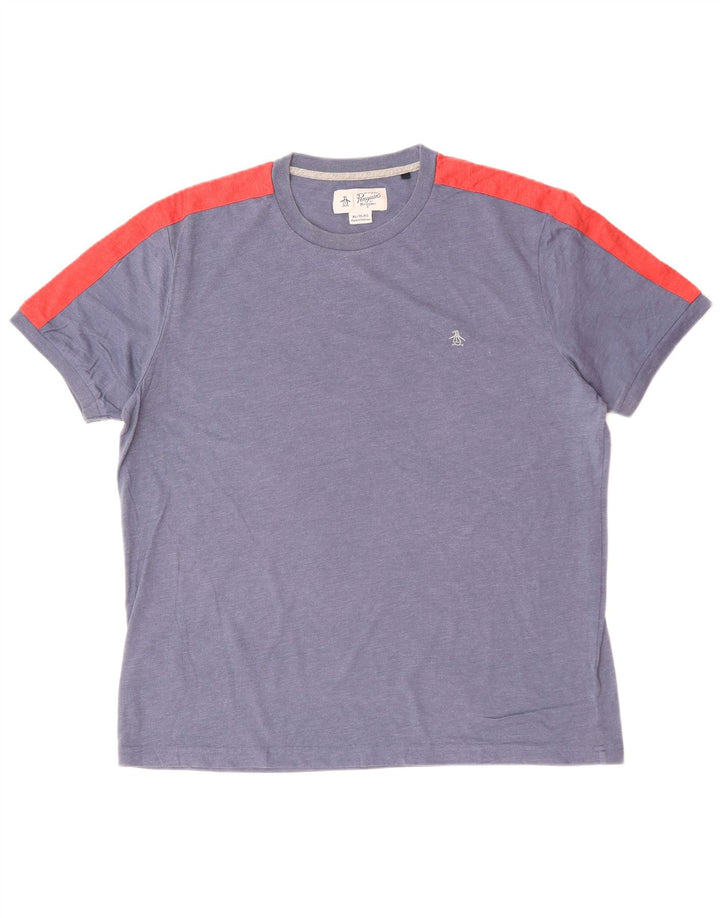 PENGUIN Męski T-shirt Top XL w kolorze niebieskim