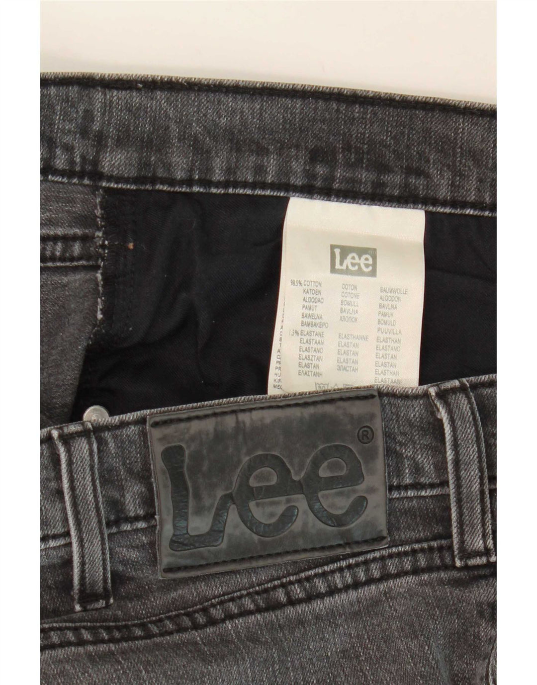 Męskie jeansy Lee Luke Slim W36 L28 Szara bawełna