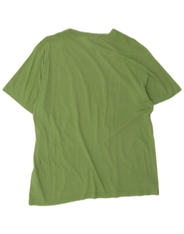 Męski T-shirt z grafiką Diadora, duży, zielony, bawełniany