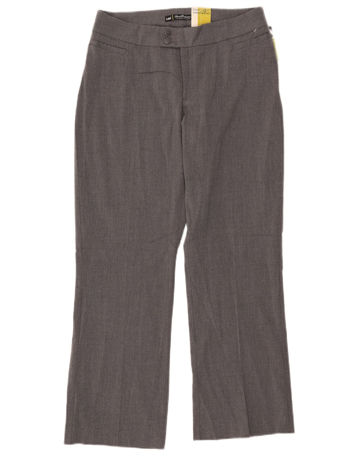 Damskie proste spodnie LEE US 10 Large W31 L28 Szary poliester