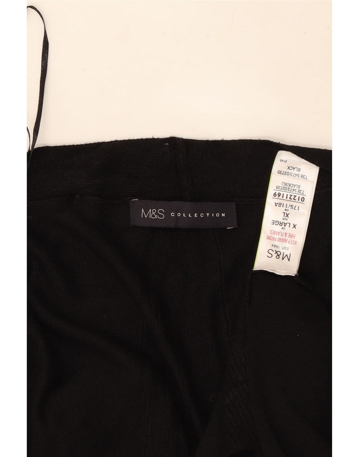 Marks & Spencer Damski sweter rozpinany o przedłużonym fasonie, UK 18 XL, czarny