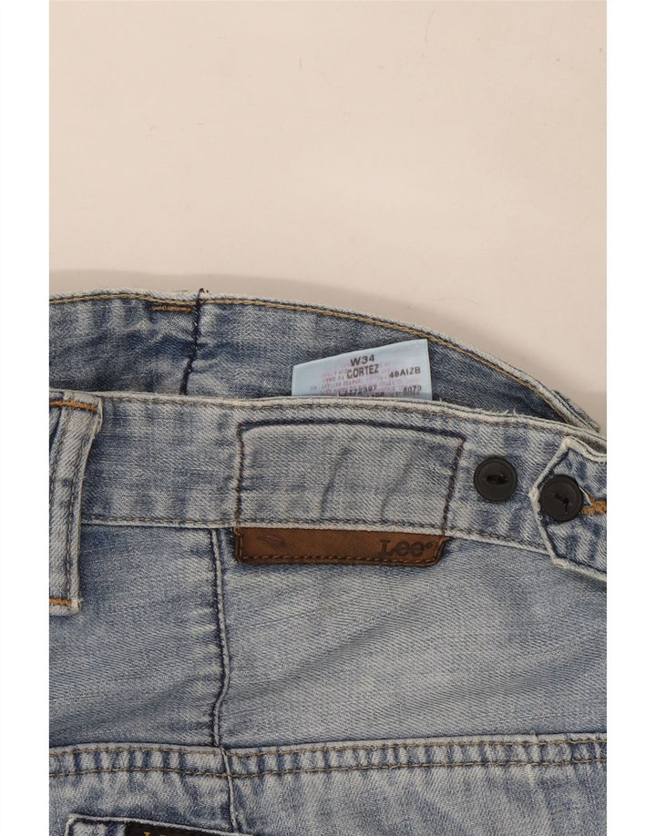 Męskie spodenki jeansowe Lee W34, duże, niebieskie, bawełniane