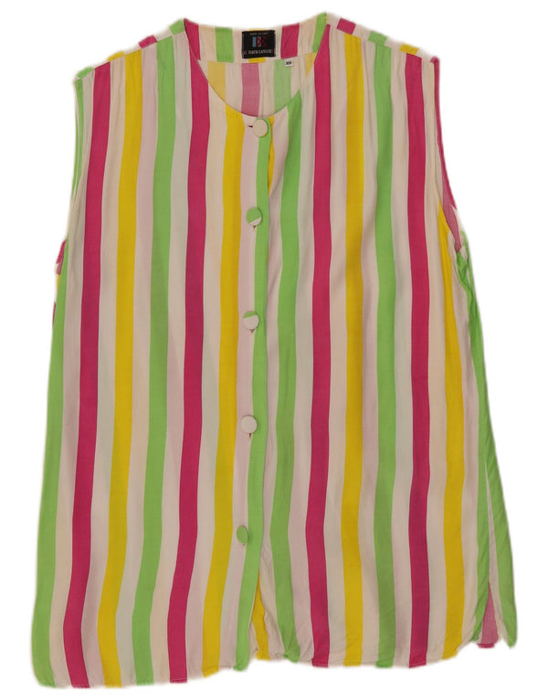 Damska bluzka koszulowa Enara Camice UK 14 w średnie wielokolorowe paski