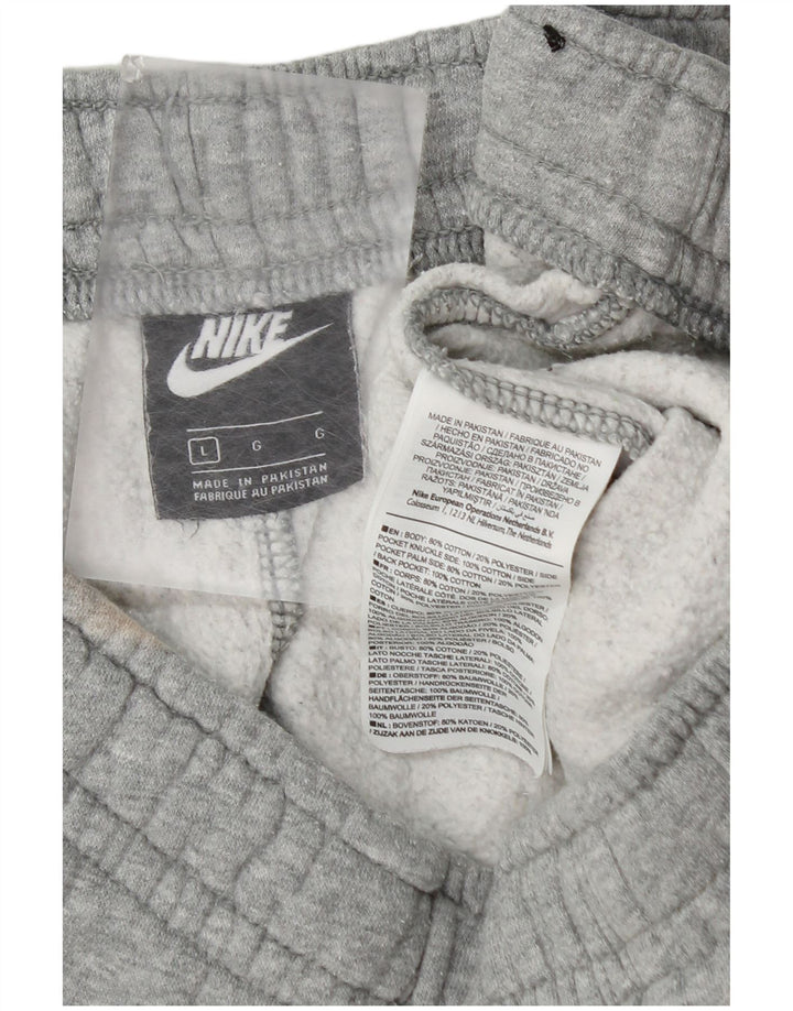 Męskie spodnie dresowe Nike, duże, szare, bawełniane
