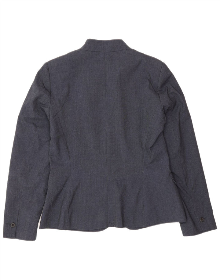 Damska marynarka Zara zapinana na 1 guzik EU 38, mała granatowa, poliestrowa