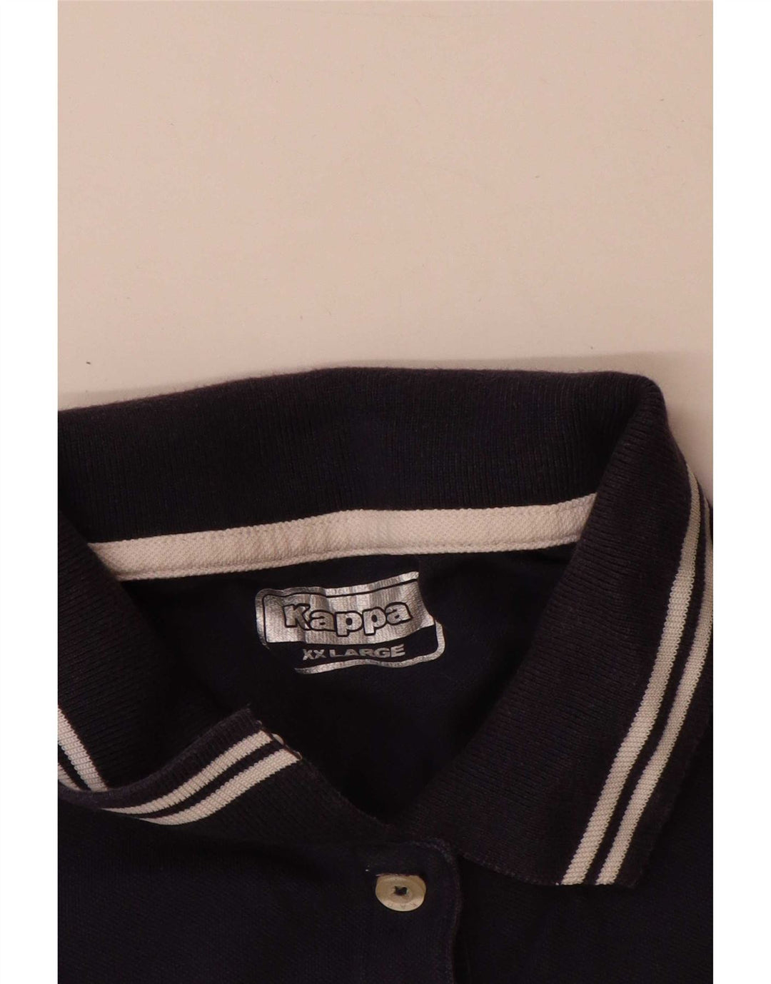 Damska koszulka polo Kappa Slim 2XL w kolorze granatowym w paski