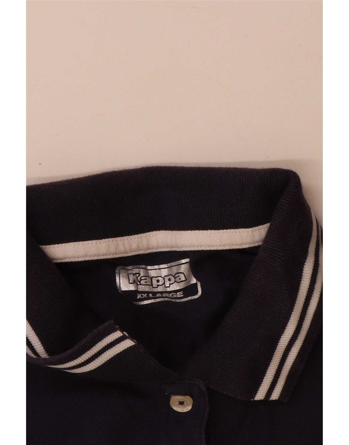 Damska koszulka polo Kappa Slim 2XL w kolorze granatowym w paski