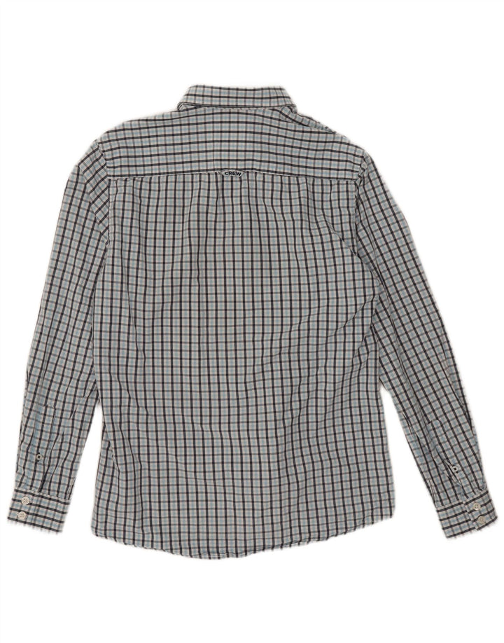 Crew Clothing Męska koszula o dopasowanym kroju, bawełniana w średnią niebieską kratkę