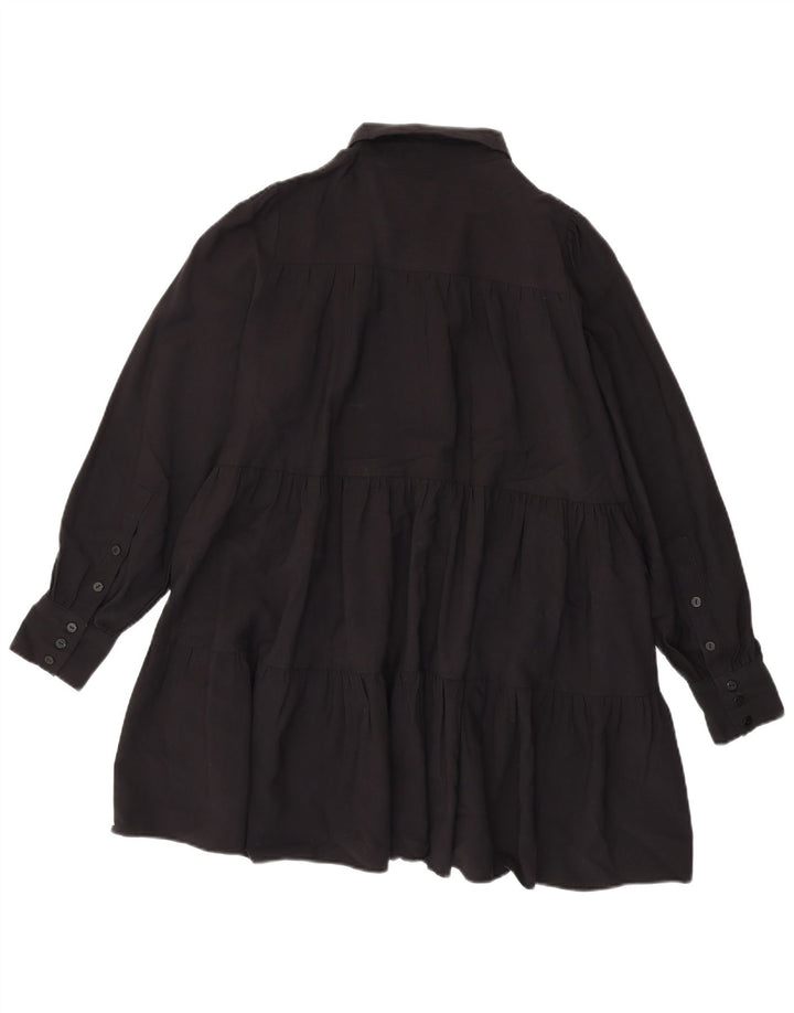Damska wielowarstwowa sukienka oversize Zara UK 10 Small, czarna wiskoza