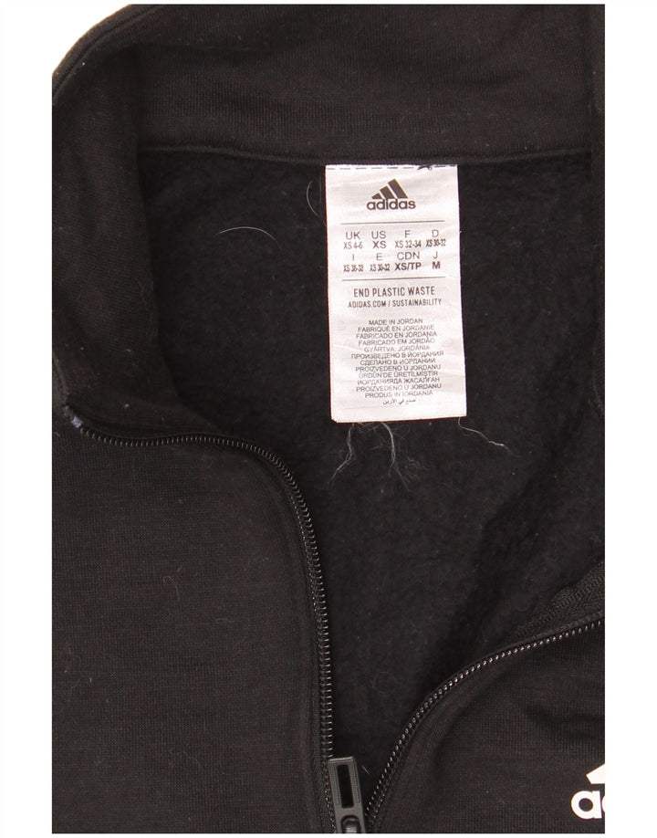 Damska bluza Adidas Crop Graphic Crop Jumper UK 4/6 XS Czarny poliester